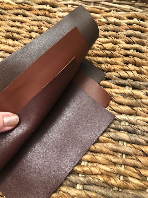 LEATHER BROWN Tones set of 3/Shades of Brown Leather/ | Etsy