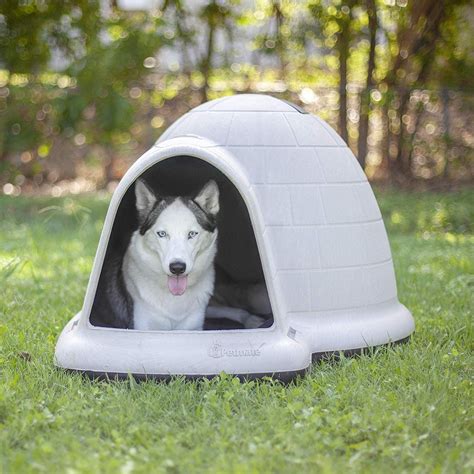 Roof ventilation system circulates fresh air to keep the dog house comfortable for pets.Perfect ...