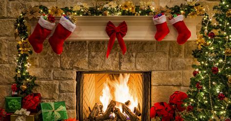 Christmas Fireplace Desktop Wallpapers on WallpaperDog