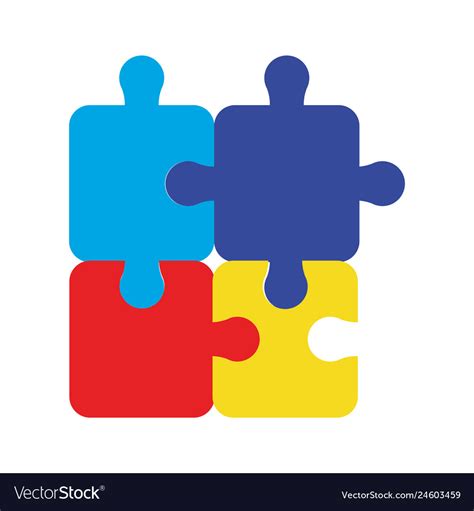 Puzzles pieces connection Royalty Free Vector Image