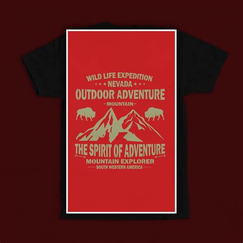 Mountain Wildlife T-Shirt Design – MasterBundles