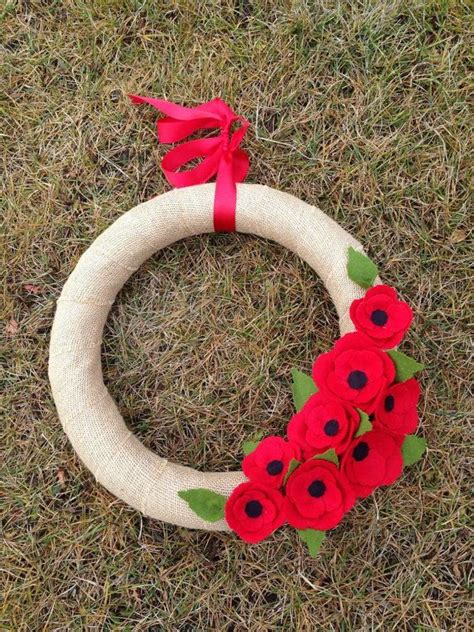 Poppy Wreath | Etsy | Poppy wreath, Poppy craft, Diy wreath