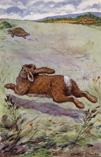 Aesop's Fables: The Hare and the Tortoise stock image | Look and Learn