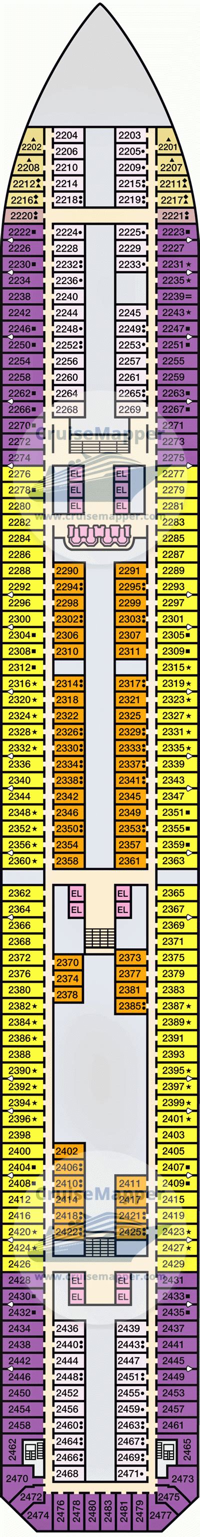 Carnival Glory deck 2 plan | CruiseMapper