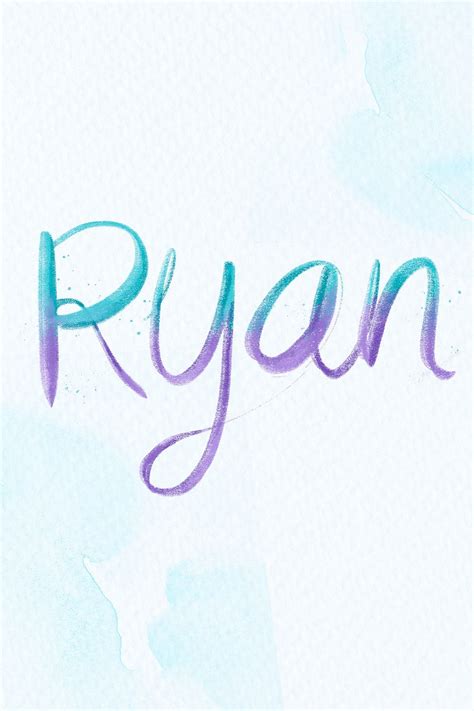 Ryan psd name word pastel typography | free image by rawpixel.com / busbus