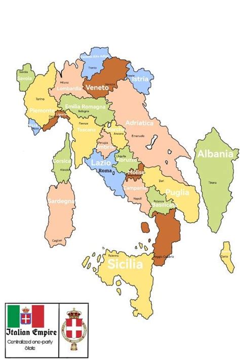 'Map of the Italian Empire' The New Order map of Italy | Alternate ...