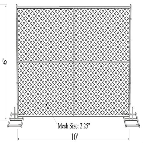 6x10 chain link fence panels