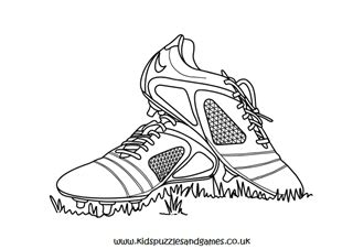 Football Boots Colouring Page - Kids Puzzles and Games