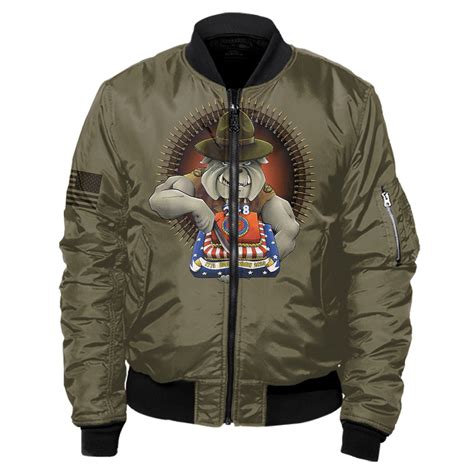 Customized Rank USMC 248th Birthday Cake Devil Dog - Bomber Jacket - Medalmerch