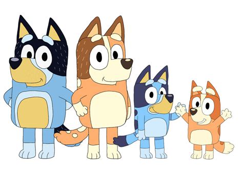 Bluey, Bingo and Their Parents by Ducklover4072 on DeviantArt