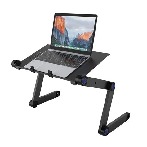 SLYPNOS Portable Adjustable Aluminum Laptop Desk/Stand/Table Vented Mount-Notebook-Macbook-Light ...