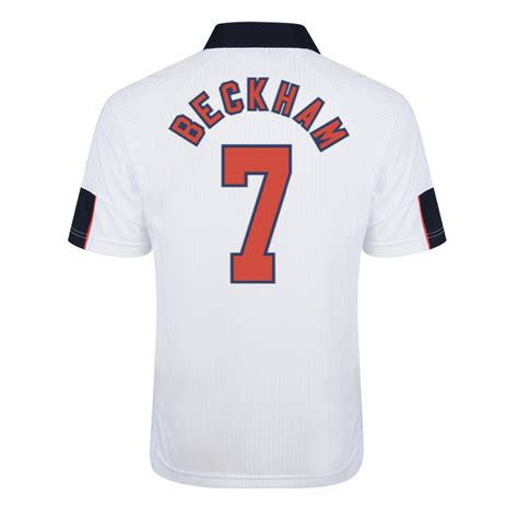 England 1998 World Cup Finals No7 Beckham shirt | England Retro Jersey ...