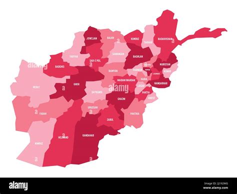 Afghanistan - regional map of provinces Stock Vector Image & Art - Alamy