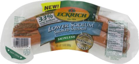 Eckrich Lower Sodium Smoked Sausage, 13 Oz - Kroger