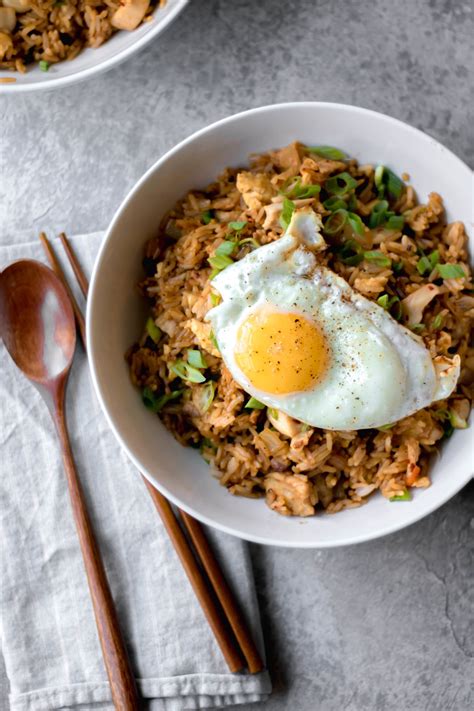 easy chicken and kimchi fried rice | So Much Food