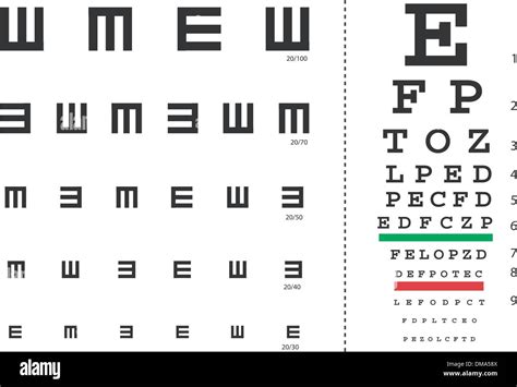 vector Snellen eye test chart Stock Vector Image & Art - Alamy