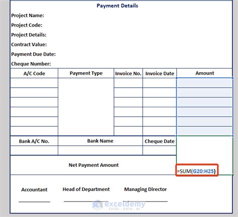 How to Make a Cheque Payment Voucher Format in Excel: 6 Method