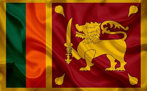 Download wallpapers flag of Sri Lanka, 4k, silk flag, national symbol ...