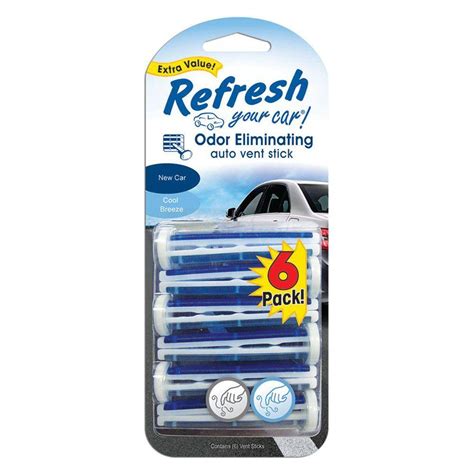 Refresh Your Car Vent Air Freshener (New Car /Cool Breeze Scent, 6 Pack) 09413T - The Home Depot