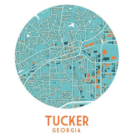 Tucker Print | Tucker Map Art | Georgia Gift