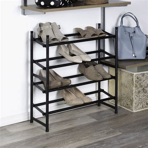 2-Tier Black Shoe Rack | At Home