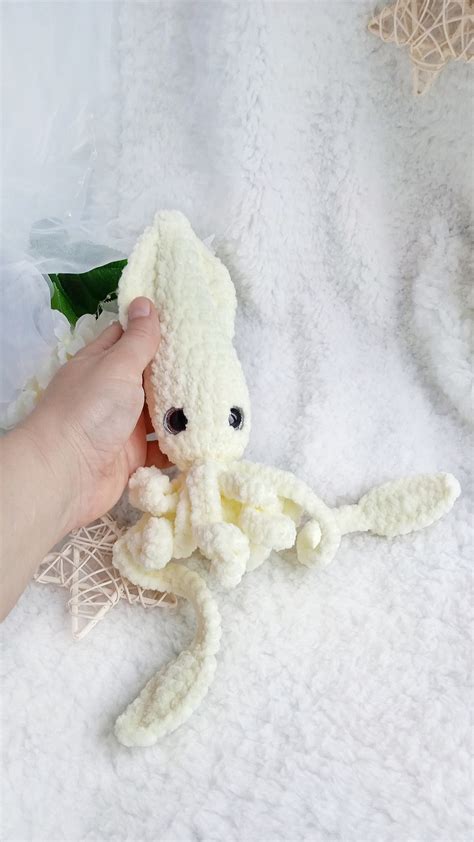 Cute squid Kawaii plush toy Aquatic Sea decoration | Etsy