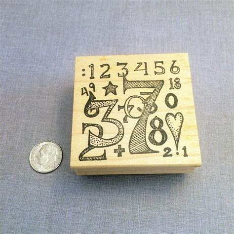 Numbers Rubber Stamp