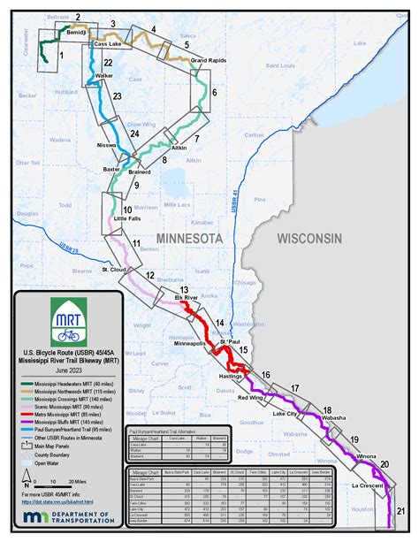 Mississippi River Trail Maps - Bicycling - MnDOT