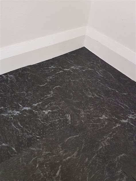 Floor Tiles Self Adhesive Vinyl Flooring Kitchen Bathroom Black Marble Effect | eBay