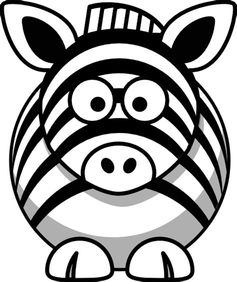 Zebra No Color Clip Art at Clker.com - vector clip art online, royalty ...