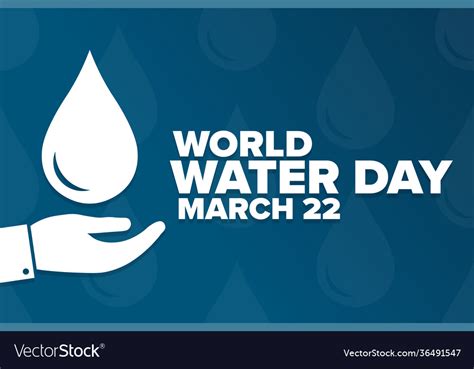 World water day march 22 holiday concept Vector Image