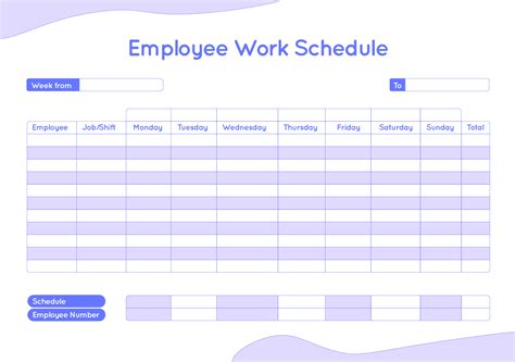 10 Best Images of Free Printable Blank Employee Schedules - Blank Weekly Work Schedule Template ...