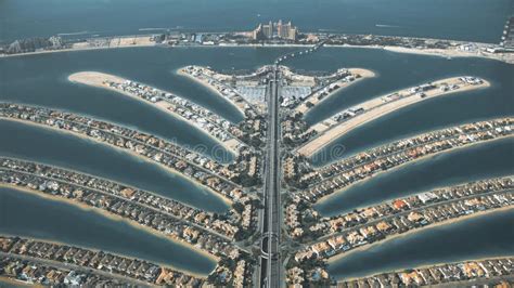 Aerial View of the Palm Jumeirah Island in Dubai, UAE Stock Image ...