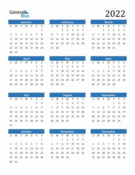 Free 2022 Calendar Printable Pdf – Printable Template Calendar