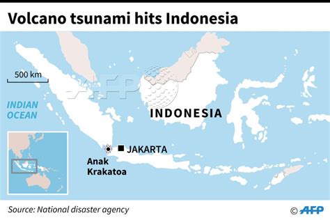 Krakatoa Volcano Indonesia Map