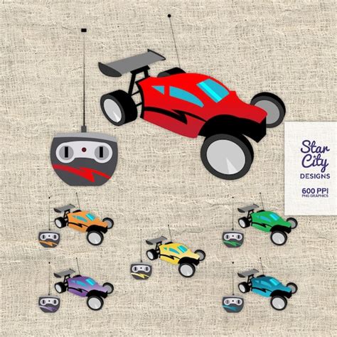 Remote Control Car Clip Art for scrapbooking. by StarCityDesigns