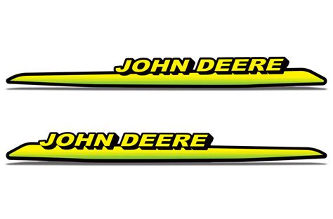 2pc Set John Deere Tractor Upper Hood Vinyl Decal Stickers… – Verde ...