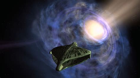 Ship entering Bajoran wormhole from Alpha to Gamma Quadrant (Star Trek ...