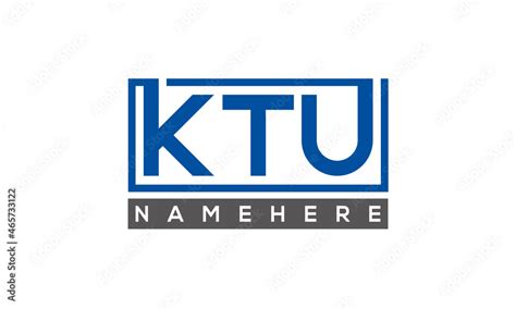 KTU Letters Logo With Rectangle Logo Vector Stock-Vektorgrafik | Adobe ...