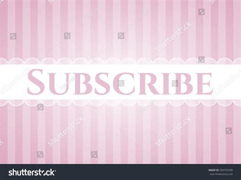 Vector Illustration Subscribe Poster Icon Pink Stock Vector (Royalty Free) 599755958 | Shutterstock