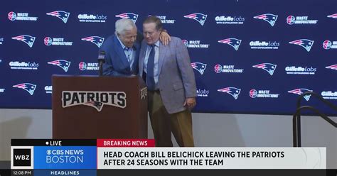 Robert Kraft calls Bill Belichick "a legendary sports icon" as he ...