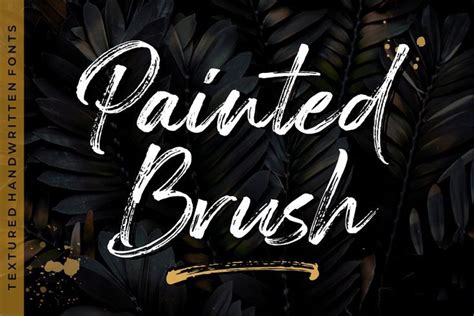 Painted Brush Fonts + Update | Brush font, Paint brushes, Photoshop fonts