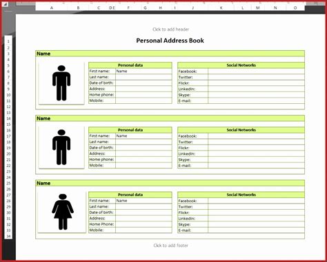 6 Address List Template - SampleTemplatess - SampleTemplatess