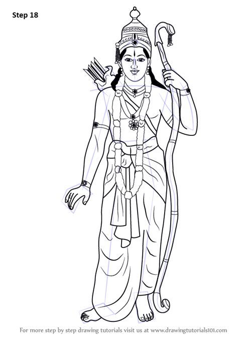 Learn How to Draw Lord Rama (Hinduism) Step by Step : Drawing Tutorials ...