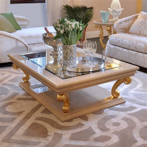 High End Modern Italian Gold Coffee Table - Juliettes Interiors | Gold coffee table, Coffee ...