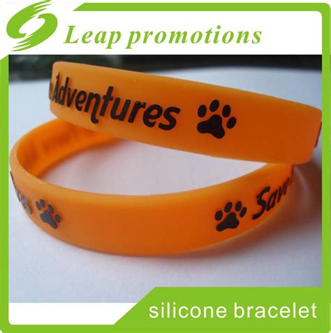 Hot Sale Wristband Custom Embossed Print silicone bracelets - 1/2 inch - Embossed printed ...