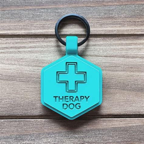 Therapy Dog ID Tag Silicone Dog ID Tag Silent Dog Name Tag Customized With Emergency Info ...