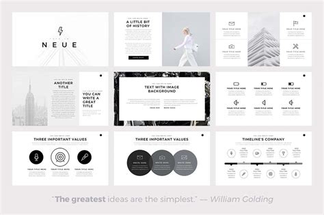 Free Neue Minimal PowerPoint Template