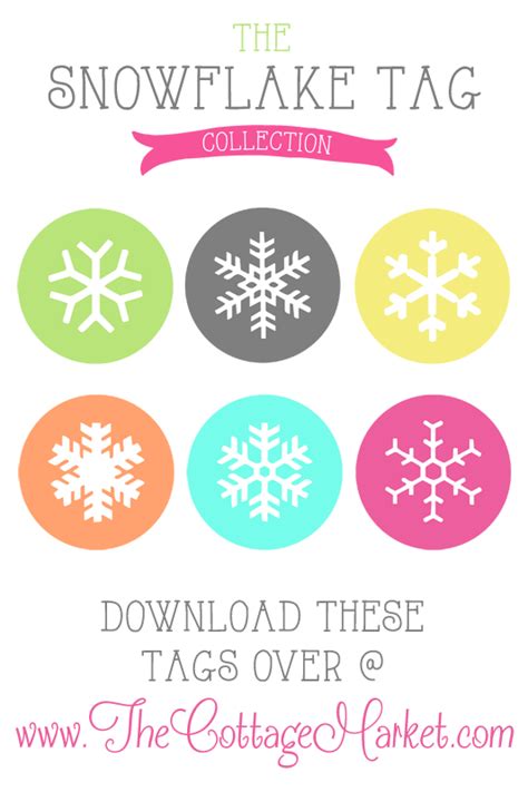 Free Printable Snowflake Gift Tags | The Cottage Market