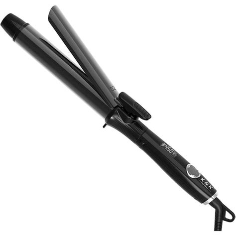 K&K Curling Iron 1 1/4 polegada com grampo Hair Curler com barril de revestimento cerâmico Tela ...